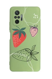 Xiaomi Redmi Note 10 Pro Uyumlu Çilek Desenli Desenli Premium Silikonlu Lansman Telefon Kılıfı thumbnail 1