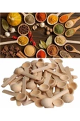 12 Adet Ahşap Mini Baharat Kaşığı - 3