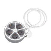 VEA VE-G605Y 5'li Grup Kablolu 1.5 Metre Anahtarlı Golyat Fiş 3680 Watt 16 Amper Priz Çocuk Korumalı - 4