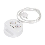 VEA  2'Lİ Telefon Standlı 1 Adet Usb 1 Adet Type-C Girişli 3680 Watt 16 Amper 1.5 Metre Kablolu Anahtarlı Çoklu Priz Golyat Fiş Priz - 6