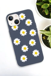 iPhone 15 Uyumlu Bahar Papatyalarır Desenli Premium Silikonlu Lansman Telefon Kılıfı - 6