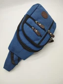 Orta Boy Sade Model Erkek El ve Göğüs Çantası Mavi Renk - 9