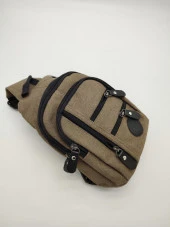 Küçük Boy Sade Model Erkek El ve Göğüs Çantası Haki Renk thumbnail 2