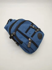 Küçük Boy Sade Model Erkek El ve Göğüs Çantası Mavi Renk thumbnail 2