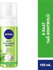 NIVEA Detox Yüz Yıkama Köpüğü Yağlı Ciltler 150ml Gözenek Arındırıcı Yeşil Çay ve Antioksidan içerir - 1