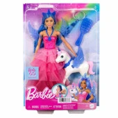 Barbie Mavi Saçlı Prenses Bebek HRR16 - 4