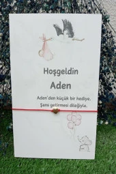 Leylek & Fil Konsept | 20 Adet Gold Kalpli Şans Bilekliği - Bebek Hediyesi - Diş Buğdayı Hediye - 1