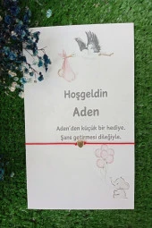 Leylek & Fil Konsept | 20 Adet Gold Kalpli Şans Bilekliği - Bebek Hediyesi - Diş Buğdayı Hediye - 2