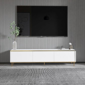 BMdekor TV Sehpası Kozan Beyaz Gold 180 cm - 2