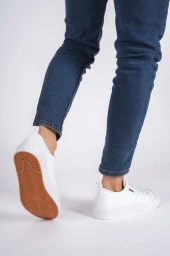 BA0223 BOA Rahat Düz Taban Keten Bağcıklı Beyaz Günlük Erkek Ayakkabı thumbnail 5