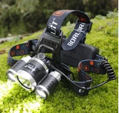 Boruit T6 Kafa Feneri 5000 Lumens 3Xcree Xm-T6+2R5 Lamba Led Kamp Lambası thumbnail 3