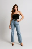 Kadın Geniş Kesim Jean Pantolon thumbnail 1