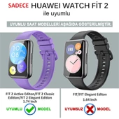 Huawei Watch Fit 2 Kordon Silikon Bileklik Kopçaklı Kordon Mix - 2
