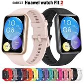 Huawei Watch Fit 2 Kordon Silikon Bileklik Kopçaklı Kordon Mix - 1