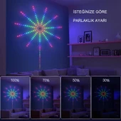 UpWay Havai LED Bluetooth RGB 156 Led USB Akıllı Dekoratif Ses Müzik Destekli - 6