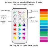 Upway 4 lü Set LED Aydınlatma Dekoratif RGB Gece Lambası 12 Renk Kumandalı - 5
