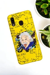 Samsung Galaxy A20 Uyumlu Einstein Desenli Premium Silikonlu Lansman Telefon Kılıfı thumbnail 2