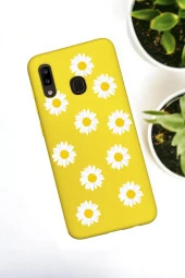 Samsung Galaxy A20 Uyumlu Bahar Papatyalarır Desenli Premium Silikonlu Lansman Telefon Kılıfı thumbnail 2