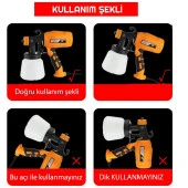 UpWay Profesyonel Yüksek Basınçlı Elektrikli Sprey Boya Tabancası Dezenfeksiyon ilaçlama Makinesi - 3