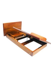 Kutu Detaylı Katlanabilir Ayarlanabilir Portatif Tablet Laptop Sehpa Çalışma Kahvaltı Masası thumbnail 3