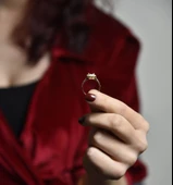 Baget Sarı Altın Tektaş Yüzük 0.80 Karat - 5