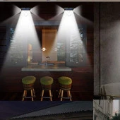 UpWay 3 Adet 166 LED 3 Modlu Solar Güneş Enerjili Hareket Sensörlü Bahçe Garaj Ev Aydınlatma Lambası thumbnail 7