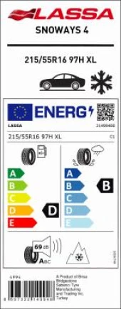 215/55R16 97H XL SNOWAYS 4 M+S / SFM - 3
