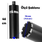 Elmas Karot Ucu 114 mm Shun Beton Zemin Duvar Delme Delik Açma Panç Aparat Uç Deprem Numune Al Test - 2