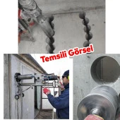 Elmas Karot Ucu 114 mm Shun Beton Zemin Duvar Delme Delik Açma Panç Aparat Uç Deprem Numune Al Test - 5