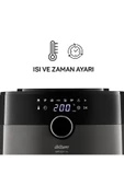 Arzum AR2074-G Airtasty XL Yağsız Fritöz Airfryer, 6 Litre Kapasite, Gümüş - 5