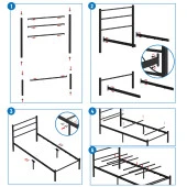 Mobpazar Basic Metal Karyola 100x200 cm Siyah - 7