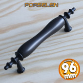 Gerçek Porselen Siyah 96 Mm Kulpları Mobilya Mutfak Kulplar Dolabı Çekmece Kulbu Dolap Kapak Kulpu thumbnail 1