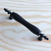 Gerçek Porselen Siyah 96 Mm Kulpları Mobilya Mutfak Kulplar Dolabı Çekmece Kulbu Dolap Kapak Kulpu thumbnail 4