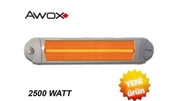 Elektrikli Soba 2500 W Infrared Isıtıcı Duvar Tipi Termostatlı Awox - 2
