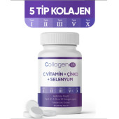 Collagen Life 5 Tip Kolajen Tip 1, Tip 2, Tip 3, Tip 5 ,Tip 10, ( Selenyum , C Vitamini Ve Çinko) 90 Tablet - 1