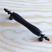 Gerçek Porselen Siyah 128 Mm Kulpları Mobilya Mutfak Kulplar Dolabı Çekmece Kulbu Dolap Kapak Kulpu - 4