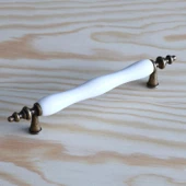 Gerçek Porselen Eskitme Antik Sarı 128 mm Mobilya Mutfak Çekmece Dolap Dolabı Kulpu Kulbu Kulpları thumbnail 6