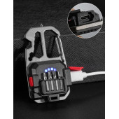 Taşınabilir Şarjlı Mini LED Işık Anahtarlık Tornavida Cam Kırıcı Kamp Afet Çok Fonksiyonelli Aparat - 1