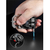 Taşınabilir Şarjlı Mini LED Işık Anahtarlık Tornavida Cam Kırıcı Kamp Afet Çok Fonksiyonelli Aparat - 2