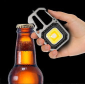 Taşınabilir Şarjlı Mini LED Işık Anahtarlık Tornavida Cam Kırıcı Kamp Afet Çok Fonksiyonelli Aparat - 5