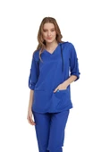 VIOLET- Kadın Koton Turkuaz Medikal Üniforma Üst thumbnail 1