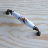 Gerçek Porselen Mobilya Mutfak Çekmece Dolap Kapak Dolabı Kulbu Kulpu Kulpları Beyaz 128 Mm-12.8 Cm - 5
