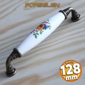 Gerçek Porselen Mobilya Mutfak Çekmece Dolap Kapak Dolabı Kulbu Kulpu Kulpları Beyaz 128 Mm-12.8 Cm - 1