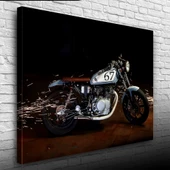 Gri Klasik Naked Motosiklet Kanvas Tablo 50 x 70 thumbnail 1