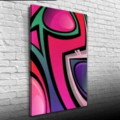 Soyut Çalışma, Canlı Renkler Kanvas Tablo 50 x 70 - 1