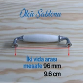 Gerçek Porselen Mobilya Mutfak Çekmece Dolap Kapak Dolabı Kulbu Kulpu Kulpları Beyaz (96 MM-9.6 CM) - 7