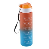 Çift Renk Motivasyon Matarası Pipetsiz Çocuk Sporcu Su Şişesi 800 ml Sızdırmaz Suluk 800 cc thumbnail 7