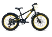 Corelli Fatboy MD Disk Fren 7 Vites 20 Jant Fat Bike Çocuk Bisikleti Siyah Beyaz Sarı - 1
