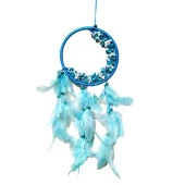 Doğal Taşlı Turkuaz Rengi Kuş Tüylü Düş Kapanı thumbnail 1