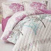 Clasy Midas V1 Lila Ranforce 260x240 cm Çift Kişilik Yatak Örtüsü Seti - 2